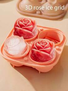 1 Stück 2-in-1 Rose & Diamant Eiswürfelform, Rosa, Gelb, Avocado Grün Rose geformte Eiswürfel Formen, leichter Auslösung Schnellgefrieren Kleine Eiswürfel Hersteller, tragbare Eisaufbewahrungsbox für den Hausgebrauch