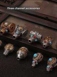 3 peças, acessórios de três canais, não desbotam facilmente, antialérgicos, perfeitos para fazer pulseiras, colares, joias corporais, acessórios de joias, faça suas próprias joias especiais. Acessórios para fazer joias de Halloween