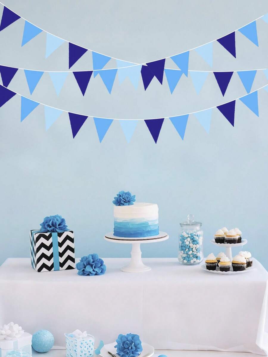 24 lá/2 bộ cờ tam giác màu xanh dương, cờ tam giác bằng nỉ nhiều màu, cờ tam giác số lượng lớn, dây cờ tam giác trang trí tiệc màu xanh dương, cờ dây nỉ tái sử dụng, dây cờ khai trương, trang trí tiệc sinh nhật chủ đề lễ hội, sự kiện ngoài trời, trang trí mùa thu, trang trí nhà cửa Halloween, trang trí Giáng sinh. - Nhiều màu - Xem 1