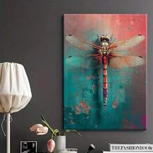 5D DIY Diamond Painting Kit, ronde, volledig geboorde diamanten canvas kunst, thema met levendige libellen, geschikt voor woonkamer, slaapkamer, studeerkamer, woondecoratie, wanddecoratie, vakantiecadeau, zonder lijst