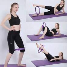 1 pièce Cercle de fitness léger pour le yoga, le Pilates et l'étirement, pour le renforcement musculaire et la relaxation des muscles, facile à assembler, accessoire de fitness multifonction pour le yoga, le Pilates et l'entraînement à domicile, avec design antidérapant