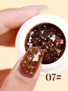 Miss Leia 12支/套 15毫升 夏季水晶透明糖果极光琥珀闪粉凝胶指甲油，美白多功能亮泽果冻片指甲油，UV/LED固化，适用于美甲沙龙、家庭SPA、女士礼物、DIY美甲 - 彩色 - 查看 13