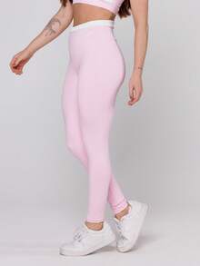 LOT FITNESS Women's Gym Set Baby Pink Top With White Cutout Elevate Fitness Leggings - Màu Hồng baby - Xem 11