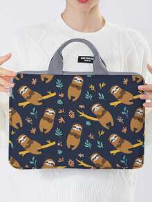 Animal Pattern Printed Laptop Bag Computer Cloth Cover Accessories Soft Laptop Bag Soft Computer Cover Laptop Cover Tablet Leather Bag Laptop Zipper Computer Cover School Business Officefor Back To School School Stuff Bag For School Work Laptop Bag For Women Mac Book Case - Multicolor - View 3