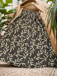 Steve Store Women's Fashion Viscose Fabric Skirt With Lining, Has Pocket And Slit On The Sides - cinza - 查看 2