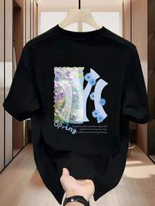 Men Plus Size T-Shirts - Negro - Ver 1