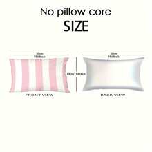 2pcs Modern Pink And White Striped Pillow Covers, 30x50cm, Soft Polyester Waist Cushion Case With Zipper, Washable, Decorative Pillowcase Suitable For Various Room Types - Single-Sided, No Insert - Pink - View 3