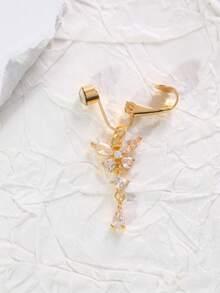 1 件假肚脐蝴蝶吊坠，非真穿孔，夹式肚脐珠宝礼物，适合女性 - 眼睛 - 查看 4