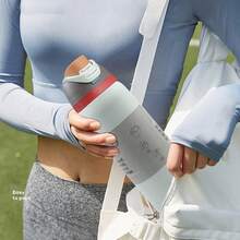 OwaIa Boneyard Double Drink Outdoor Camping Kettle With Straw, Insulated Large Capacity 32 Oz /945ML Bicycle Water Bottle, Holding Time More Than 24 Hours, Double Vacuum Insulated Water Bottle, Frozen Drinks, Beautiful Appearance, Exquisite Work, Suitable For Camping, Work, Indoor Use - Màu be - Xem 4