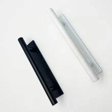 2/4pcs Self-Adhesive Cabinet Handles - Fashionable Black, Durable ABS Plastic, Easy To Install On Doors, Drawers, Wardrobes | Modern Design, Smooth Surface, Cabinet And Drawer Pulls