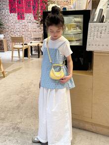 新款韩版珍珠手提包带肩带，迷你硬壳月亮装饰配饰包，女士小钱包，可装口红、硬币、钥匙 - A - 查看 5