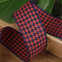 Dual-Color Houndstooth Woven Ribbon, Handmade DIY Bowknot Hair Accessories Shoe Flower Supplies Checker Ribbon, Floral Silk Ribbon - Multicolor - View 22