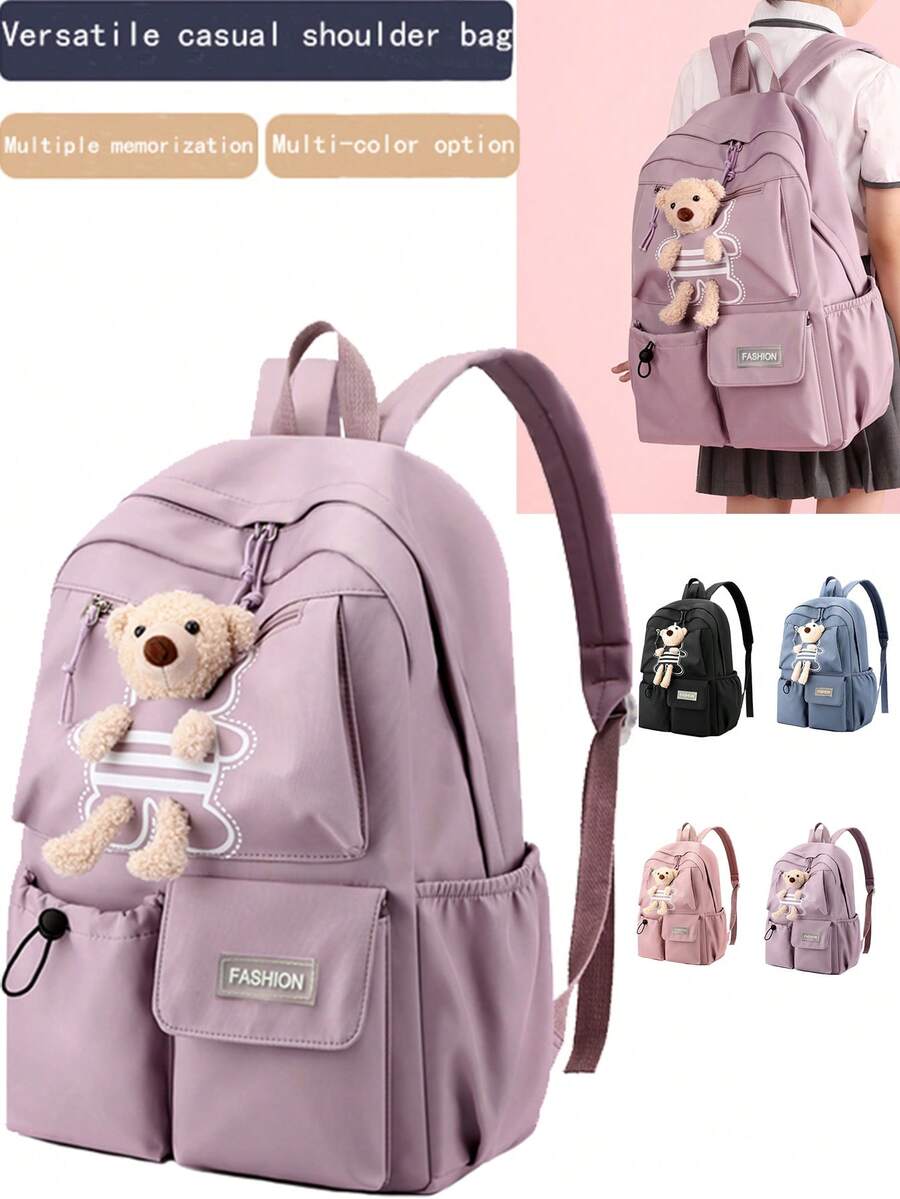 During The School Season, Students And High School Students Use High-End Appearance Style Schoolbags. The Capacity Is 45L Or 6L. They Are Made By The Morio Brand. They Have A Large Capacity And A Cute Appearance. - Multicolor - View 1