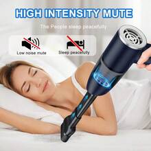 Aspiradora de mano portátil, alta succión, aspiradora de mano recargable para automóvil - aspiradora doméstica inalámbrica, robot aspirador, cepillo para polvo integrado, soplado y succión - perfecta para limpiar casas, pisos, sofás y más - Negro - Ver 9