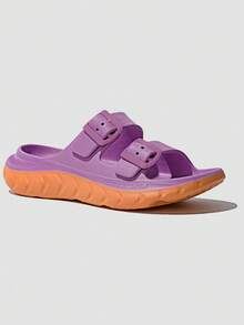 GLOBALWIN Recovery Slides For Women Mia Comfortable Sandals With Arch Support Indoor Outdoor Cloud Slippers Reduce Stress On Feet Lightweight                Summer - SS235 仙客來 山梅花橙 - 查看 2