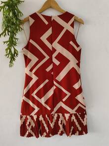 Plain  Dress With Fake - Orange - View 2