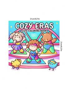 1pc Easy Coloring Book For Adults And Teens, Coloring Book Super Cute Designs Of Cozy, Hygge Spaces For Relaxation (Cozy Spaces Coloring) .Back To School A Relaxing Gift For Friends, Couples, And Family . Painting Kit [Default Without Pen] Mark Pen Set, Relaxing The Body And Mind.