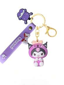 1/7 件套粉色 Hello Kitty 猫可爱防水钥匙扣(女士适用)、紫色 Kuromi 硅胶趣味包包挂饰及汽车必备配件、生日及毕业教师答谢礼物、护士防污防锈钥匙扣(带挂绳)、肉桂卷周边、Sanrio 授权商品。汽车配件(学校背包)、卡通哥特风 Y2K 风格 - 彩色 - 查看 10
