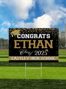 1pc Personalized Customized 2025 Campus Graduation Site Card, Can Upload Name And Class For Exclusive Customization, Waterproof Lawn Card Suitable For Outdoor Campus Venues - Multicolor - View 12