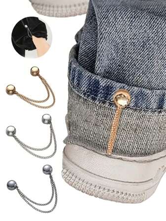 2/4/8 Stück Gunmetallfarbene, einstellbare magnetische Hosen- und Manschettenclips, beständige Legierung, abnehmbare Kettenschnalle, geeignet für Schals, Tücher und Stirnbänder, Hosen und T-Shirts, einstellbare T-Shirt-Saum-Clips, nahtlose Verschluss-Clothing-Gürtel-Straffer, Gürtel, vielseitiges Modeaccessoire