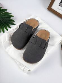 Soft Cork Platform Slide Sandals, Retro Casual Slip-On Closed Toe Mules For Summer