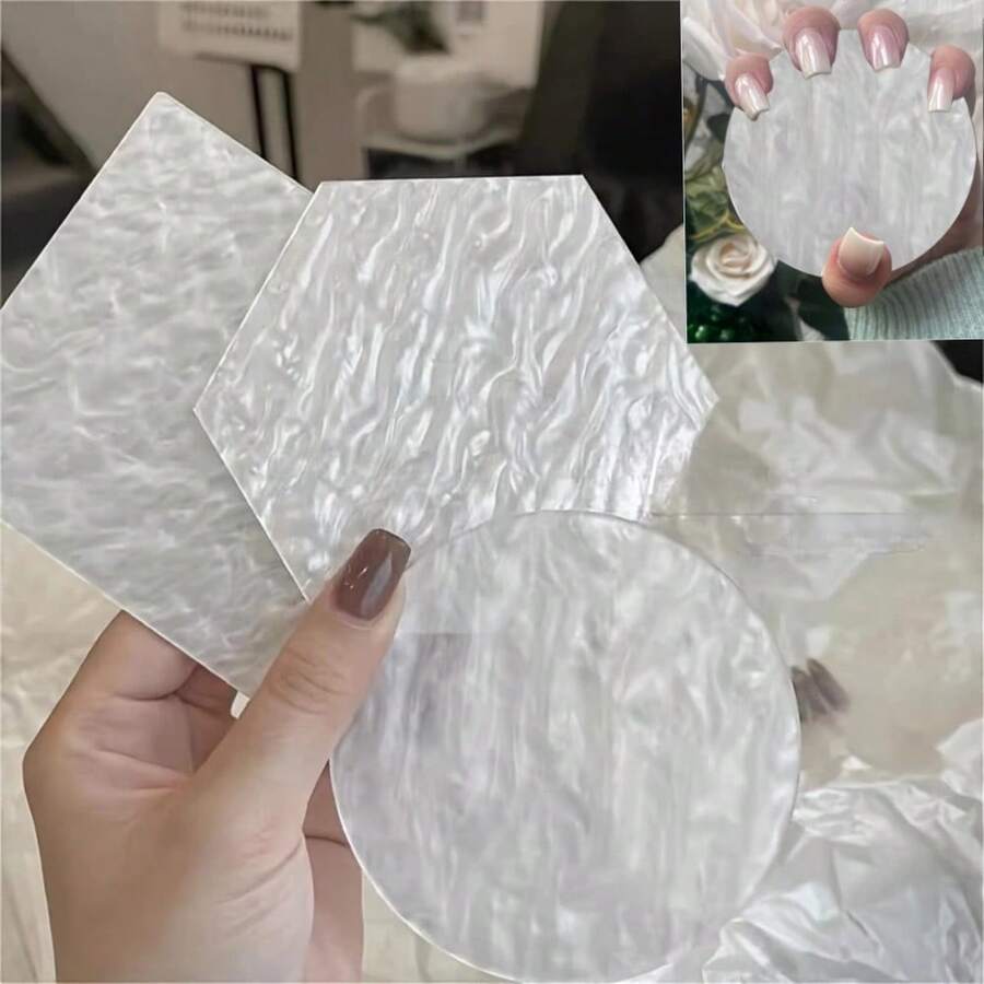 1pc Japan-Inspired Nail Art Color Mixing Palette, Nail Photo Prop, Random Design, Odorless, For Color Mixing & Display, UV Gel Polish, Nail Art