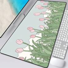 Mouse Pad Large XXL Tulip Long Mouse Pad Printing Animation Landscape Beautiful Cute Mouse Pad  Rubber Mouse Pad Computer Accessories Keyboard Mouse Popular Mat Table Mat Floor Mat Gift To Send Male And Female Friends Game Mouse Pad