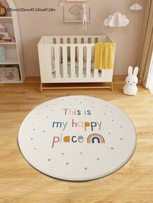 1pc Cute Colorful Letter Design Carpet, Thick & Soft, Decorative Rug, Home Decor, Finished Edging, Skin-Friendly, Odorless, Washable, For Living Room, Bedroom, Study, Closet - Multicolor - View 12