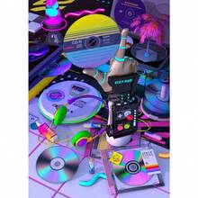 1PC Optional Frame Neon Synthwave Arcade Zone Dream Posters Canvas Painting Game Playroom Wall Art Picture For Cafe Club Room Home Decoration Reusable Frame ,Wall Art With Frame - Multicolor - View 74