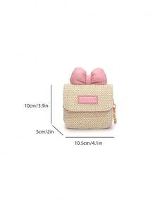Cute Bow Crossbody Mini Bag, 2025 New Cartoon Shoulder Bag, Casual Outing Accessories Purse For Girls - A - View 8