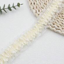 1/5 码多色双层弹性蕾丝花边 - DIY 手工艺品、服装、头带和连衣裙边缘褶边带 - 多功能缝纫配件，色彩鲜艳 - 彩色 - 查看 20