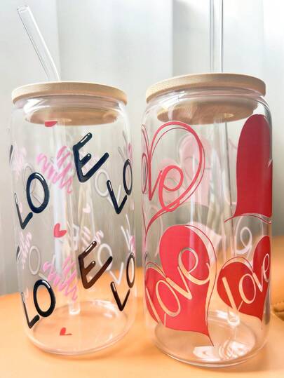 玻璃咖啡杯，可重复使用，保冷隔热，夏季户外，适用于办公室和学校，用于咖啡、茶、啤酒、果汁、冷热饮品、冰沙等。适用于派对、节日、感恩节、教师节、万圣节、圣诞节、节日礼物，送给妈妈、爱人、男朋友和女朋友最好的朋友，送给新娘的礼物。咖啡杯、马克杯、水瓶