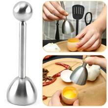 1pc Egg Cracker Tool, Stainless Steel Egg Opener With Egg Cups, Egg Topper Opener - Easily Cut And Remove The Top Of Soft-Boiled Eggs, Ideal For Kitchen