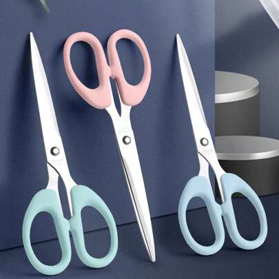 Forbici da ufficio alla moda, per il taglio di carta fai-da-te, rifilatura di frangia, lame in acciaio inossidabile affilate, forbici per studenti, articoli di cartoleria, dimensioni mini per uso domestico