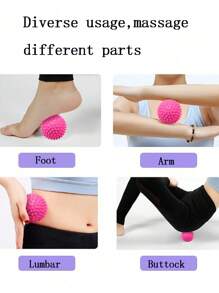 1pc Fascia Ball PVC Acupressure Massage Ball, For Shoulder, Neck, Yoga & Fitness, Relax Foot, Arm, Waist, Buttocks