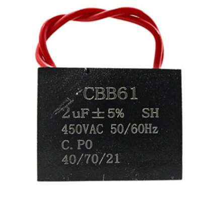 Kit 5Capacitor CBB61 CBB60 Ventilador Partida 250V 450V 1UF 1.2UF 1.5UF 2UF 4UF 5UF 6UF 8UF