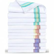 Premium Kitchen Towels (28"X20" - 12 Pack)% Natural Cotton Large Dish Cloths |   Dish Towels Kitchen With Hanging Loop, Reusable Cleaning Cloths, Lint |   Bleach Friendly |   Assorted Colors-Cll - Assorted - View 1