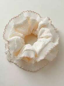 Oversized Double-Layer Lace Hair Scrunchie, High-End Elegant Bun Holder For Women,Hair Accessories, Scrunchy Hair Ties Scrunchies, Casual - Multicolor - View 14