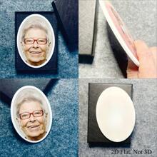1 pièce de 2D plat personnalisé en acrylique blanc ornement commémoratif de pierre tombale, plaque de photo d'extérieur imperméable pour cimetière, marqueur de tombe personnalisé avec design circulaire, parfait pour la fête des mères, la fête des pères, les cadeaux de Pâques, décorations de cimetière pour tombes