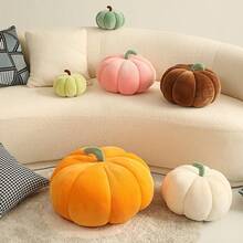 1pc Cute Halloween Pumpkin Plush Doll Cushion, Curly Black Cat Plush Doll, Birthday Gift, Demon, Ghost, Spider Plush Pillow, Home Activity Decor, Funny Halloween Decoration Gift - Multicolor - View 8