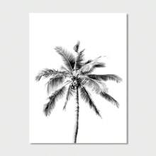 1pc Room Decor Minimalist Palm Tree Canvas Print, Frameless Wall Art, Modern Decorative Painting For Home, Office, Cafe, Living Room, Bedroom, Ideal Festival Gift