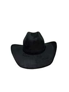 Sombrero "Americano De Gamuza" Estilo Novita - Negro - Ver 4