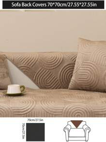 1 pièce Housse de coussin de canapé en peluche, couverture de canapé minimaliste moderne antidérapante, protecteur de canapé en polaire épais lavable toutes saisons anti-poussière, couleur café, convient pour canapé d'angle, chambre à coucher, bureau, salon