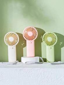 1pc Handheld Battery Operated Cartoon Mini Fan, Portable For Summer And For Outdoor,Sport,Travel,Kitchen,Bedroom,School,Office,And For Woman,Man,Children,Adult