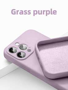 Ốp điện thoại màu tím đơn giản, chống sốc, chống bám vân tay, chống rơi vỡ, chống trượt với thiết kế trái tim bằng giấy bạc, tương thích với Apple 17/16/15/14/13/12 Pro Max, S23 Ultra, Redmi Note 11, OPPO. - Trái tim tình yêu màu tím - Xem 3