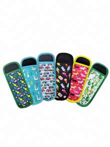 1pc/4pcs Reusable Popsicle Bags,Polyester Popsicle Bag, Popsicle Insulation Cover, Ice Pop Sleeves, Frozen Popsicle Holder Cover, Freeze Pop Holder Tubes, Multicolor Ice Pop Pouch, Summer Products, Household Items, Non-Food Contact, Washable Cartoon Ice Pop Sleeves - Random Style, Kitchen Dining Utensil Accessory