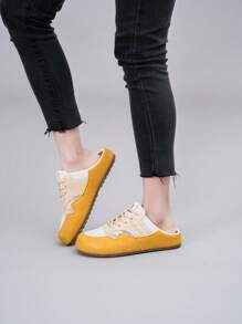 Breathable Mesh Slip-On Slippers For Women, Casual Mule Backless Loafers Flat Anti-Skid Comfy Summer 2025 , Fashion Lightweight Clogs Design For Female Students