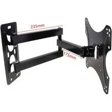 Soporte de TV portátil plegable, multiángulo, apto para pantallas de 14 a 42 pulgadas,Color Negro - Negro - Ver 3