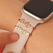 Encantos personalizados con nombre para relojes - Etiquetas con nombre para relojes inteligentes - Brazaletes de reloj personalizados - Brazaletes de reloj con nombre - Joyería de reloj - Regalo para él, oro rosa, plata, oro, elegante, colorido, vintage, sencillo, unisex, casual, lindo, personalizado, único, regalos ideales para él, regalos ideales para ella, ella, novio, novia, papá, mamá, familia, amigos, para aniversarios, para cumpleaños, para graduación, para el baile, para fiestas