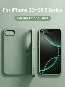 VRNOEI Solid Color Simplicity Phone Case Compatible With Iphone 16 E 14 12 11 13 15 16 Pro Max Luxury Shockproof For 16 15 14 Plus Protective Cover Phone Accessories Waterproof Anti-Fall Scratch Resistant